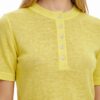 Camiseta em malha devore com abotoamento frontal - Thumbnail Image 3