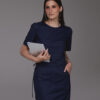 BLUSA CROPPED GOLA REDONDA EM TRICOLINE - Thumbnail Image 1