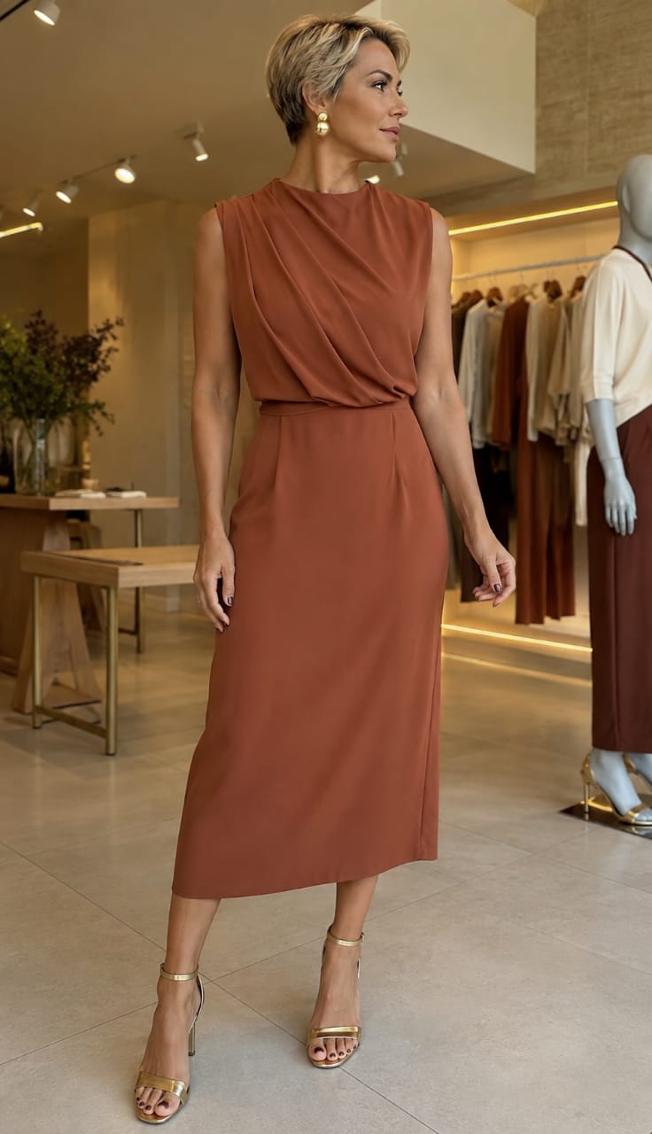 VESTIDO ALFAIATARIA MIDI - Imagem 3